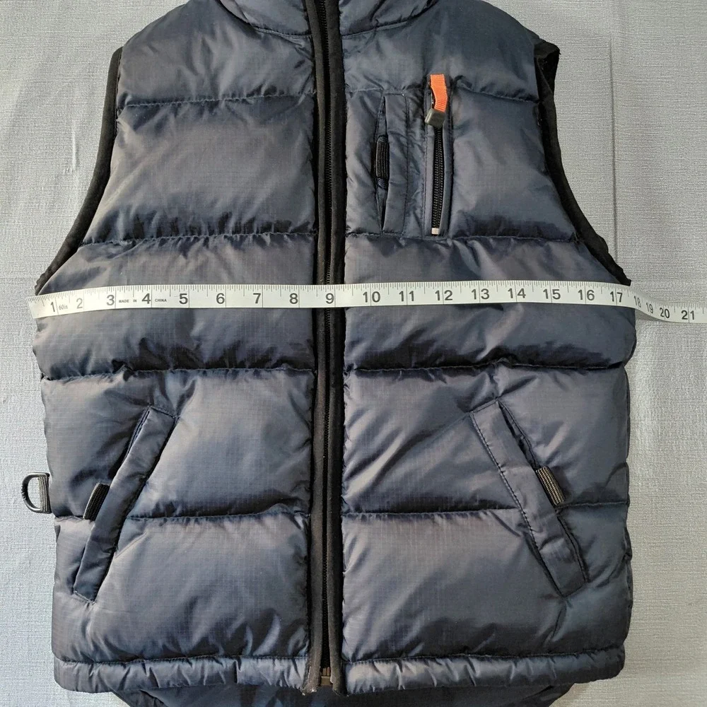 Gap Kids Down Filled Puffer Vest Boy's 7/8 Navy Blue Zip Front Gorpcore Outdoor